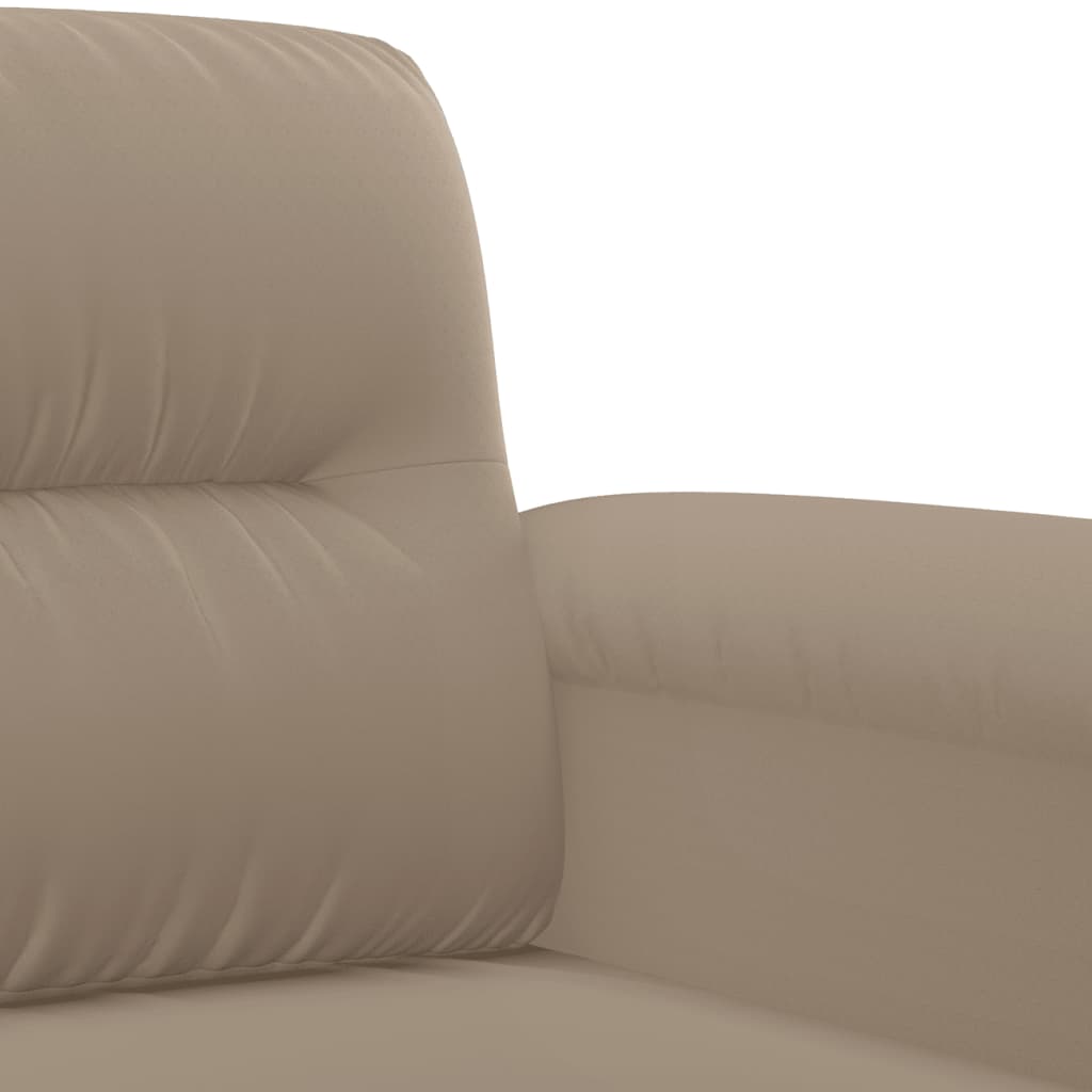 vidaXL divdaļīgs dīvānu komplekts ar spilveniem, pelēkbrūns audums