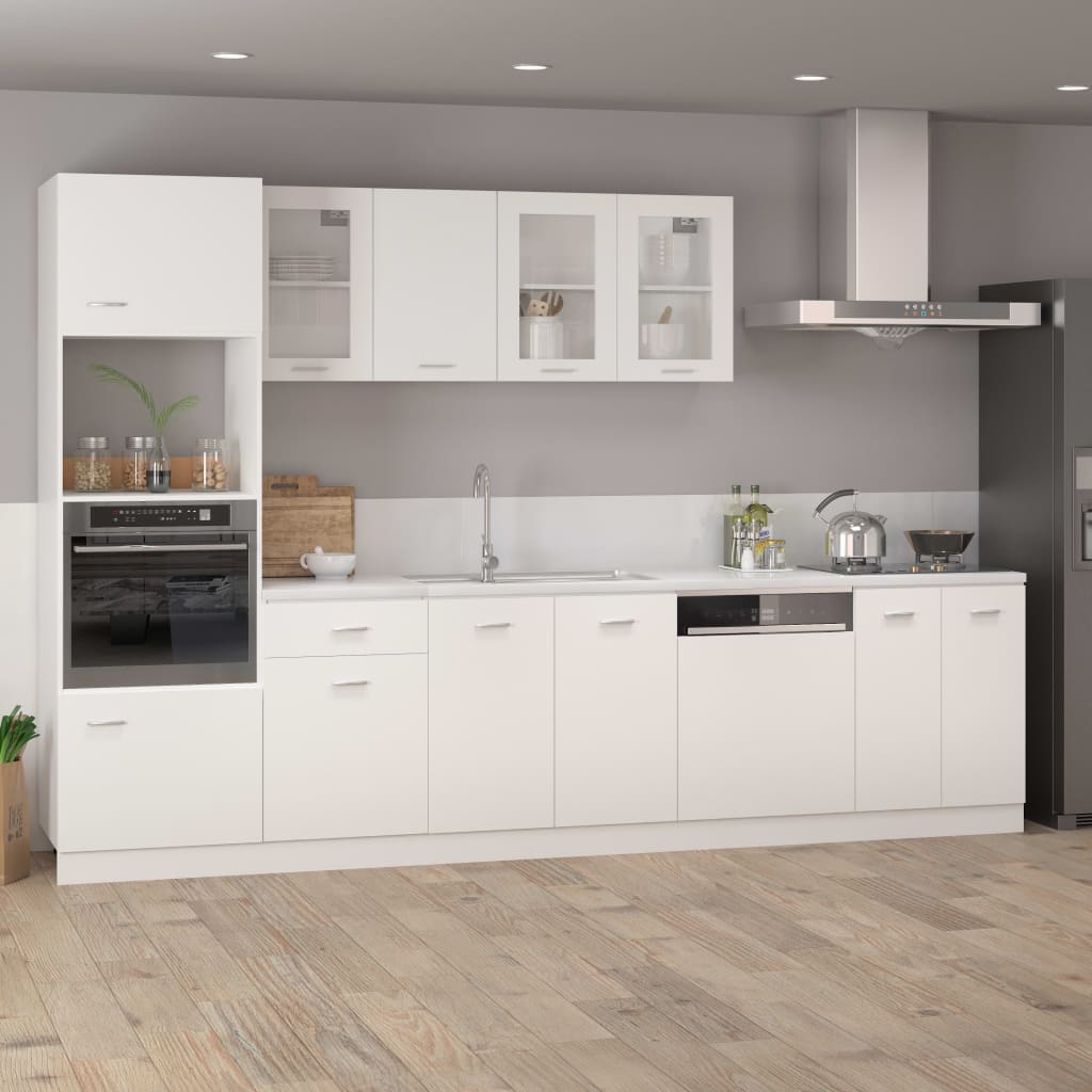 vidaXL virtuves skapītis, balts, 39,5x31x60 cm, skaidu plāksne