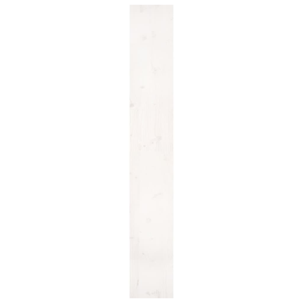 vidaXL grāmatu plaukts, balts, 80x30x199,5 cm, priedes masīvkoks
