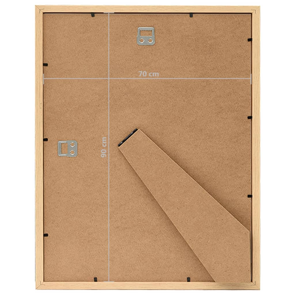 vidaXL foto rāmji, 3 gab., sienai vai galdam, gaiša ozolkoka, 70x90 cm