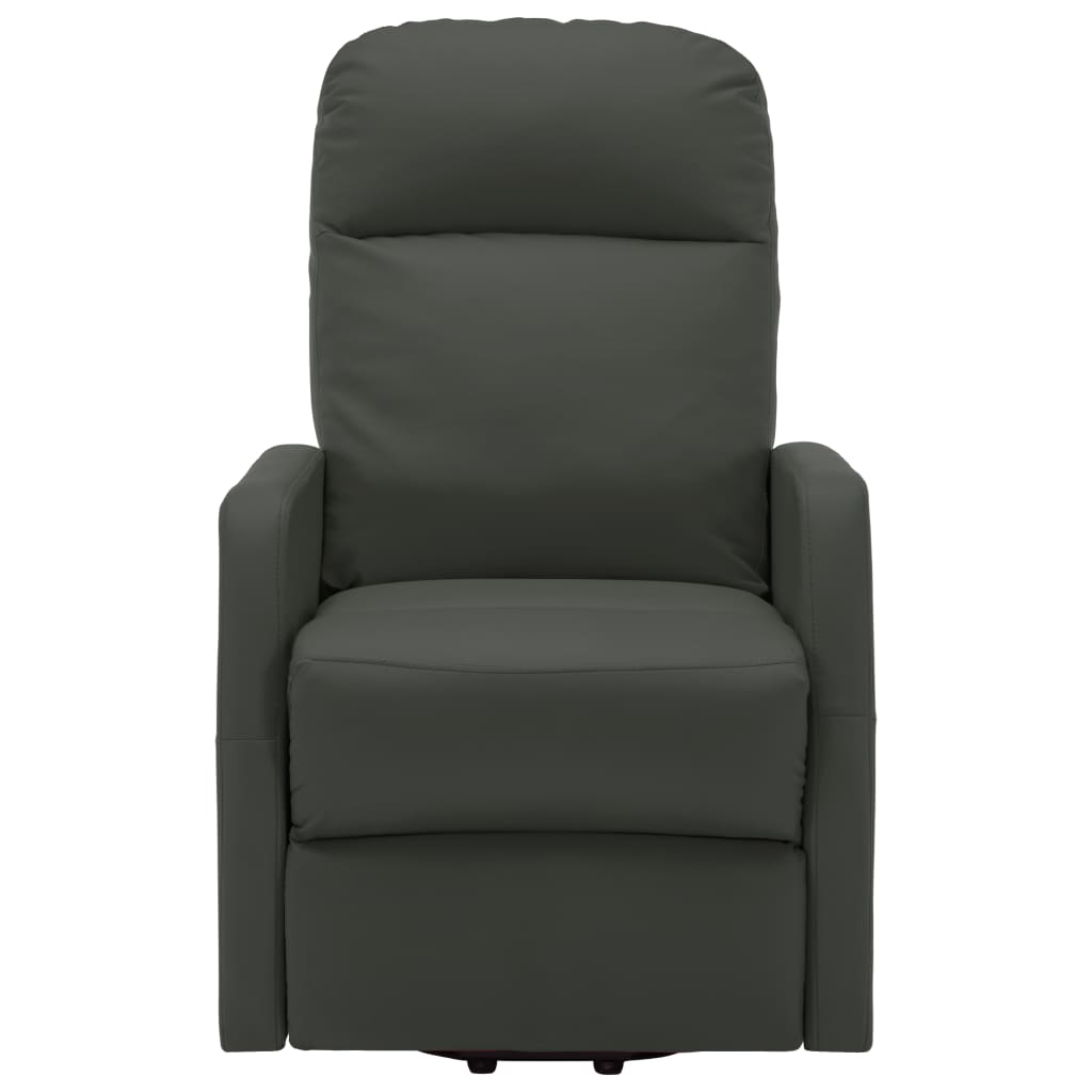 vidaXL paceļams krēsls, antracītpelēka mākslīgā āda
