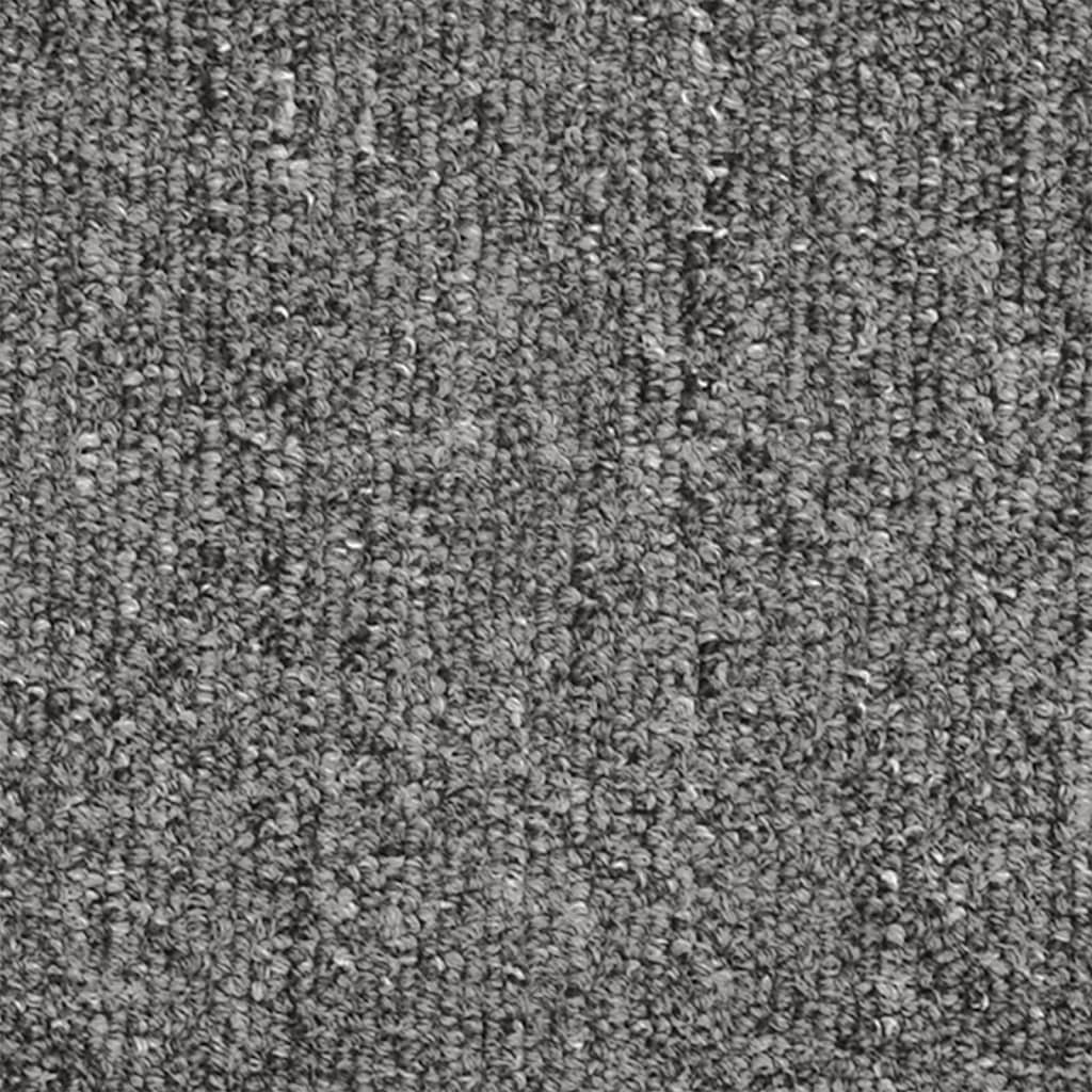 vidaXL kāpņu paklāji, 15 gab., 65x24x4 cm, tumši pelēki