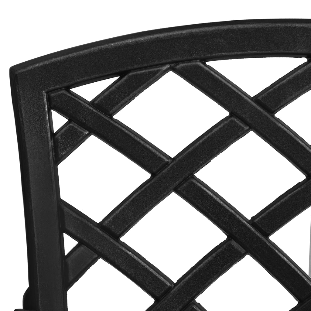 vidaXL dārza krēsli, 4 gab., liets alumīnijs, melni