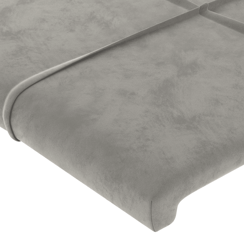vidaXL atsperu gulta ar matraci, gaiši pelēka samts, 80x200 cm