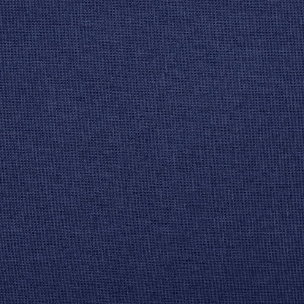 vidaXL soliņš ar kasti, zils, 76x38x38 cm, mākslīgais lins