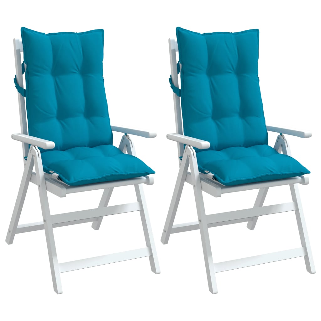 vidaXL dārza krēslu spilveni, 2 gab., gaiši zils oksforda audums