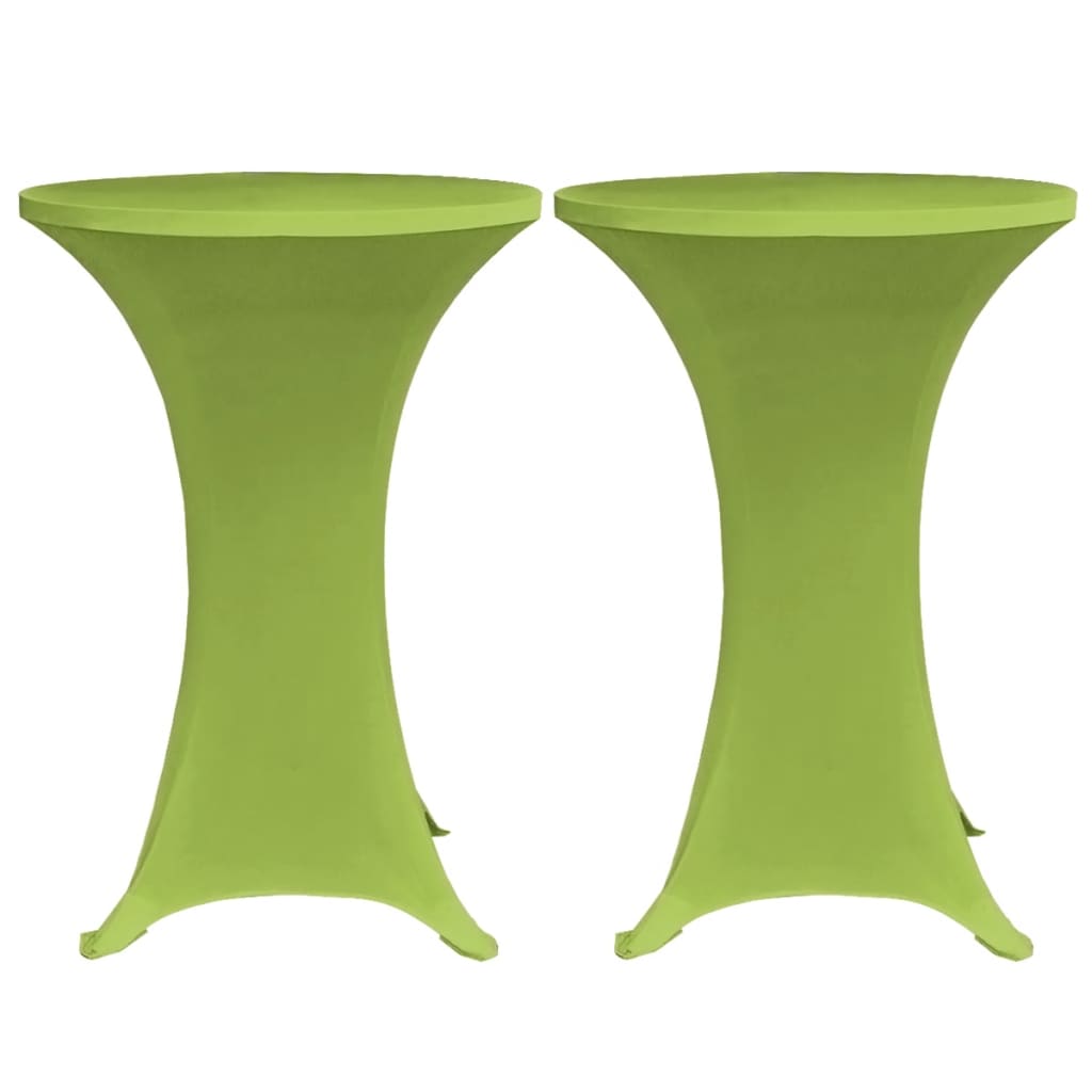 vidaXL galdu pārvalki, 4 gab., 70 cm, zaļš elastīgs audums