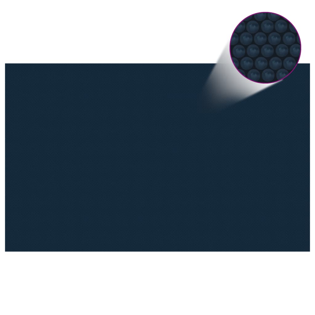vidaXL baseina pārklājs, solārs, peldošs, 260x160cm, melns un zils PE