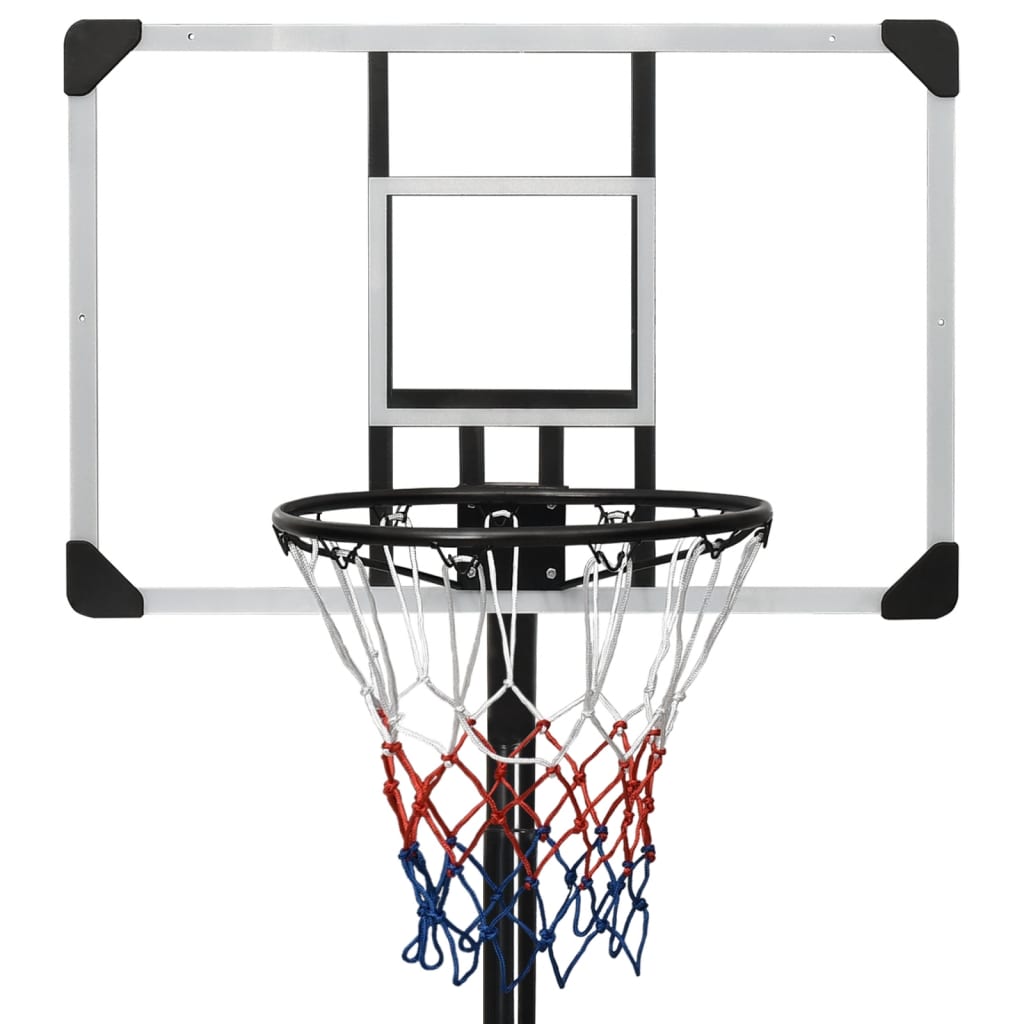 vidaXL basketbola vairogs, caurspīdīgs, 235-305 cm, polikarbonāts