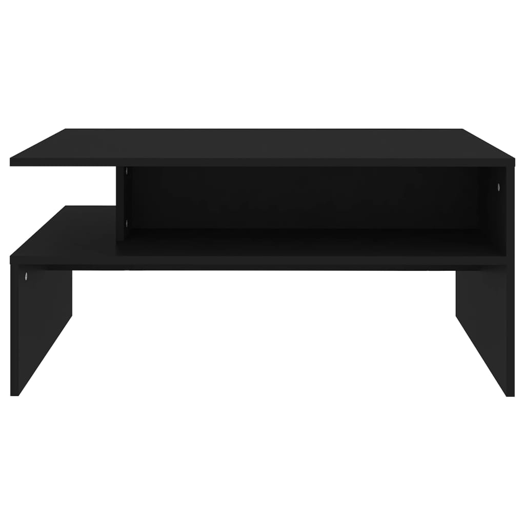 vidaXL kafijas galdiņš, melns, 90x60x42,5 cm, skaidu plāksne