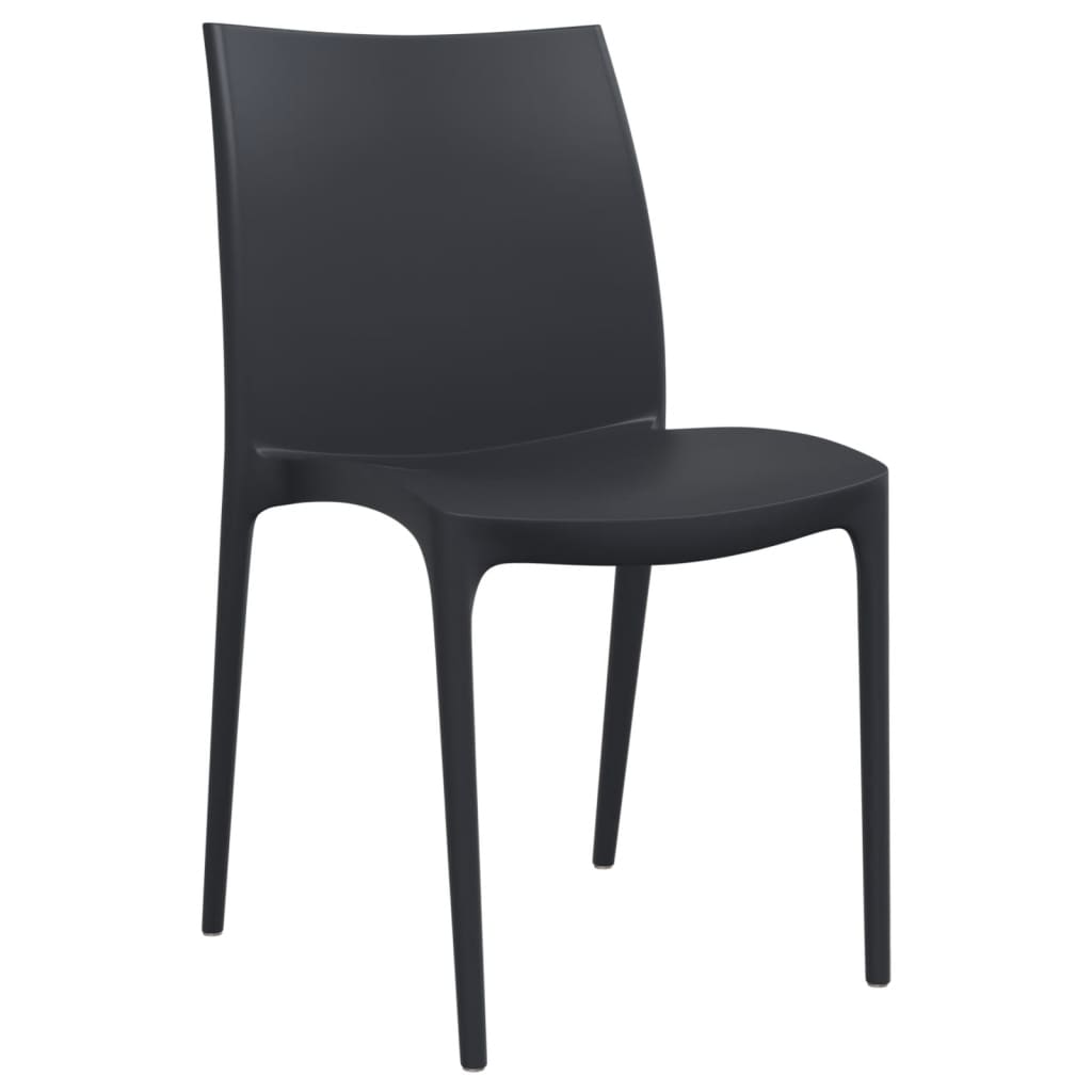 vidaXL dārza krēsli, 2 gb., antracītpelēki, 50x46x80 cm, polipropilēns