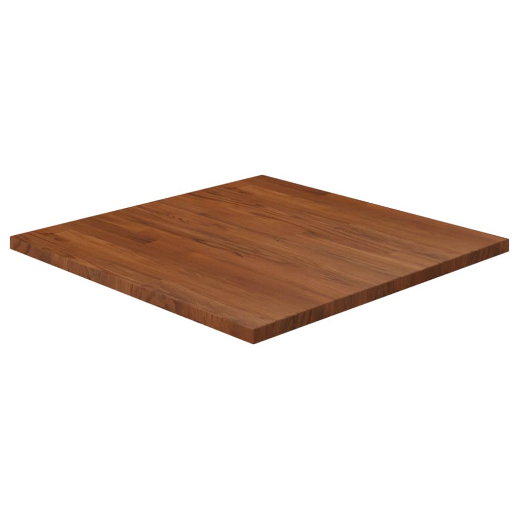 vidaXL kvadrātveida galda virsma, brūna, 70x70x2,5 cm, ozola masīvkoks