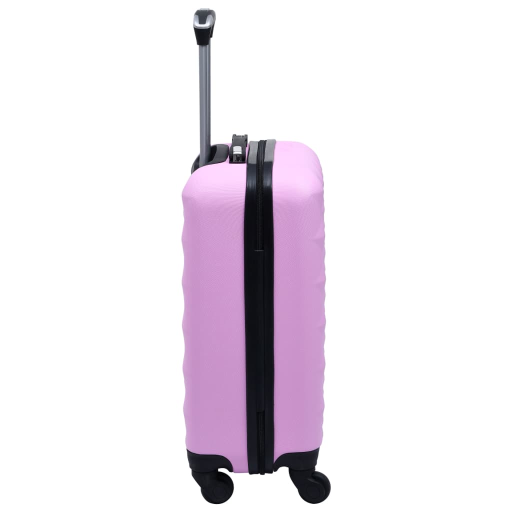 vidaXL cieto koferu komplekts, 2 gab., ABS, rozā
