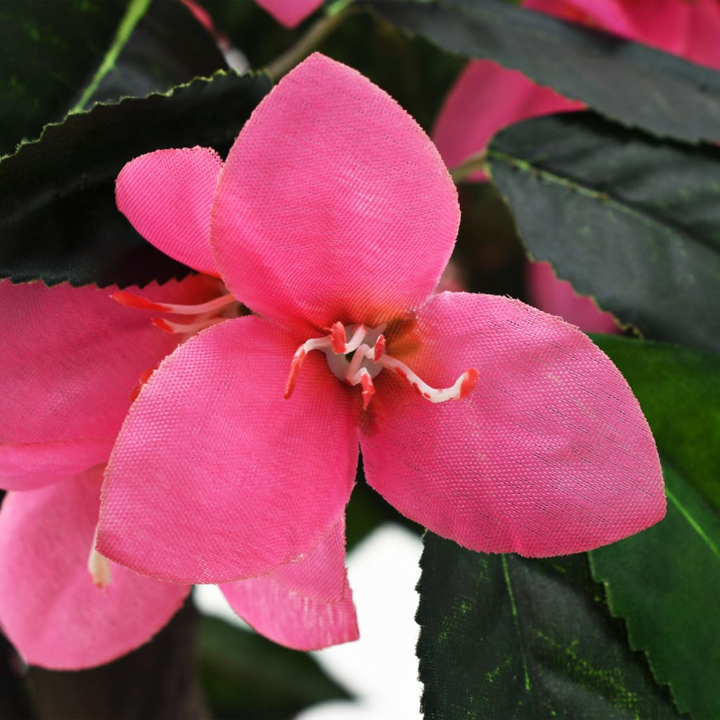 vidaXL mākslīgais augs, rododendrs ar podiņu, 155 cm, zaļš ar rozā