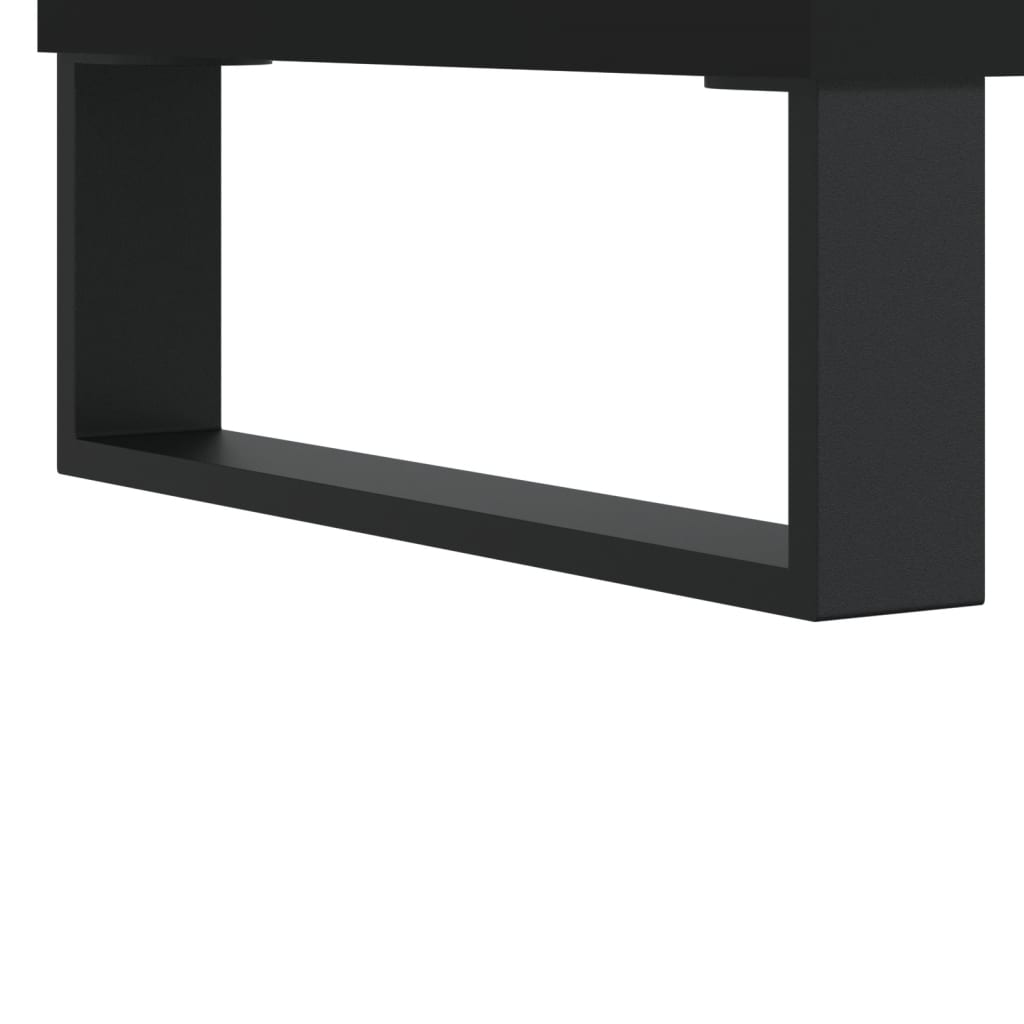 vidaXL kafijas galdiņš, melns, 90x44,5x45 cm, inženierijas koks