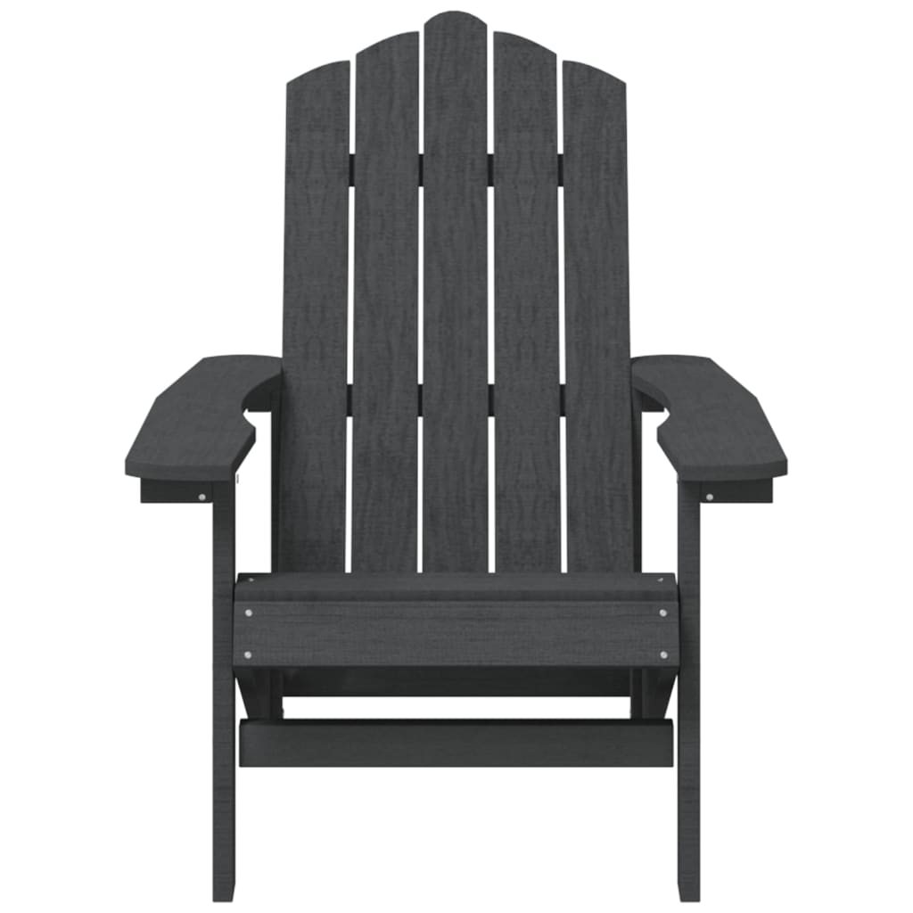 vidaXL dārza krēsls, HDPE, antracītpelēks