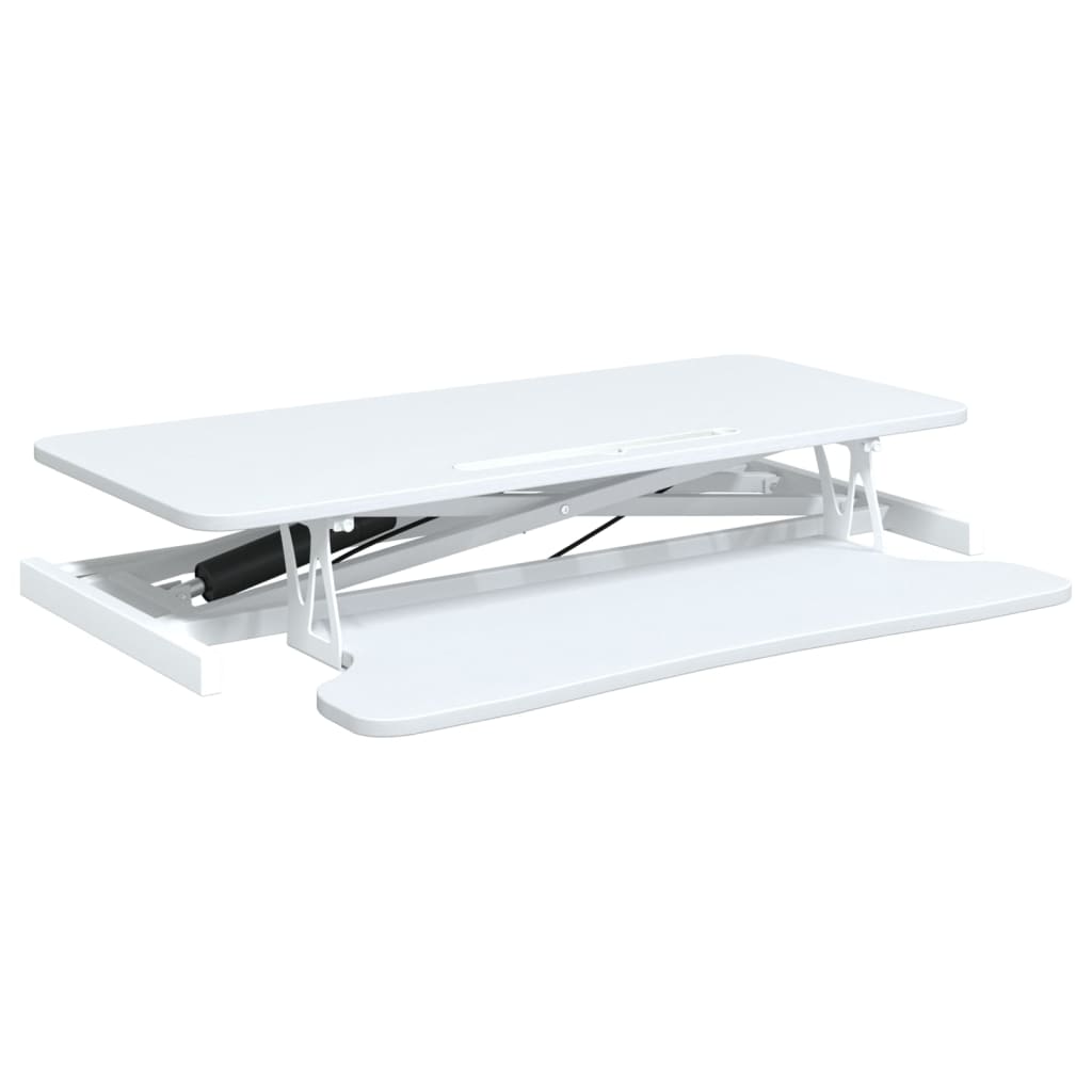 vidaXL datora galds, regulējams, 90x40x(13-50) cm, tērauds un koks
