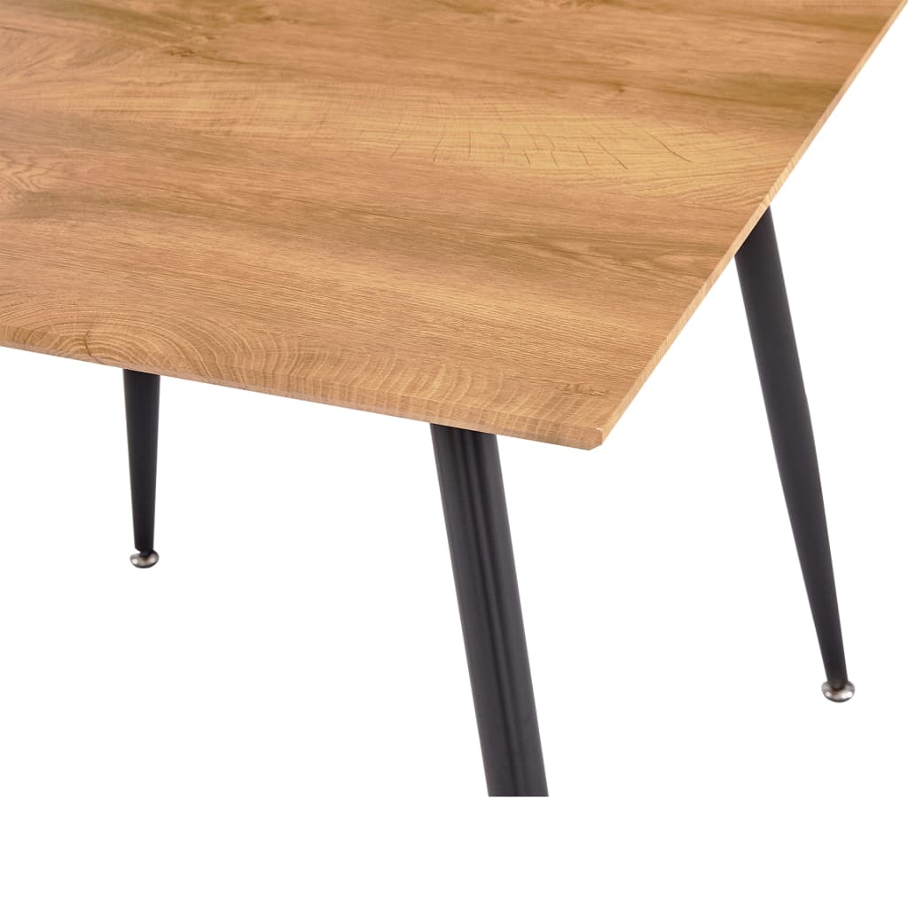 vidaXL virtuves galds, melna, ozolkoka krāsa, 80,5x80,5x73 cm, MDF