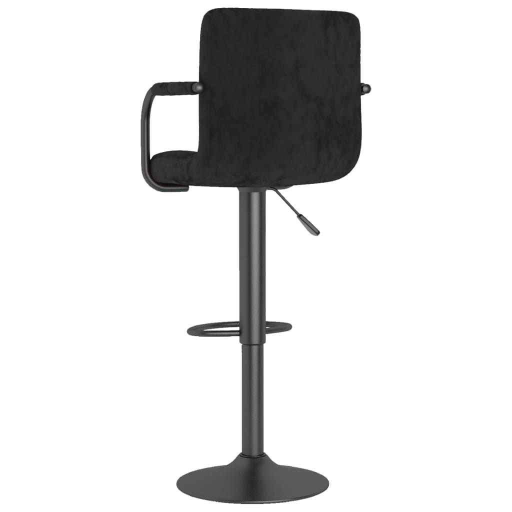 vidaXL bāra krēsli, 2 gab., melns samts