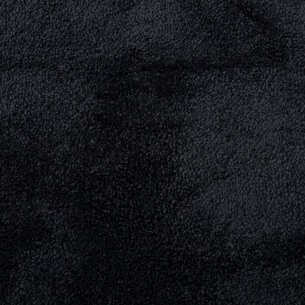 vidaXL paklājs OVIEDO, īsa spalva, melns, Ø 200 cm