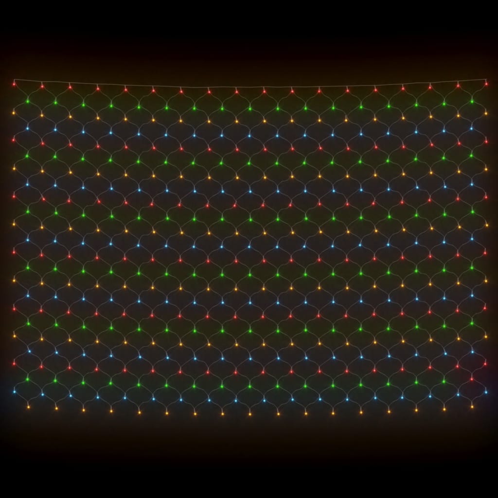 vidaXL Ziemassvētku lampiņu tīkls, 3x2 m, 204 krāsainas LED