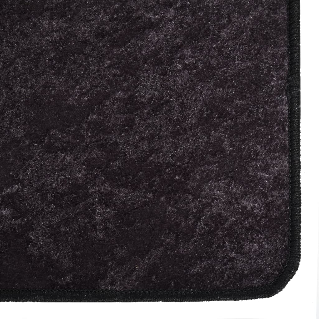 vidaXL paklājs, 80x150 cm, antracītpelēks, mazgājams, neslīdošs