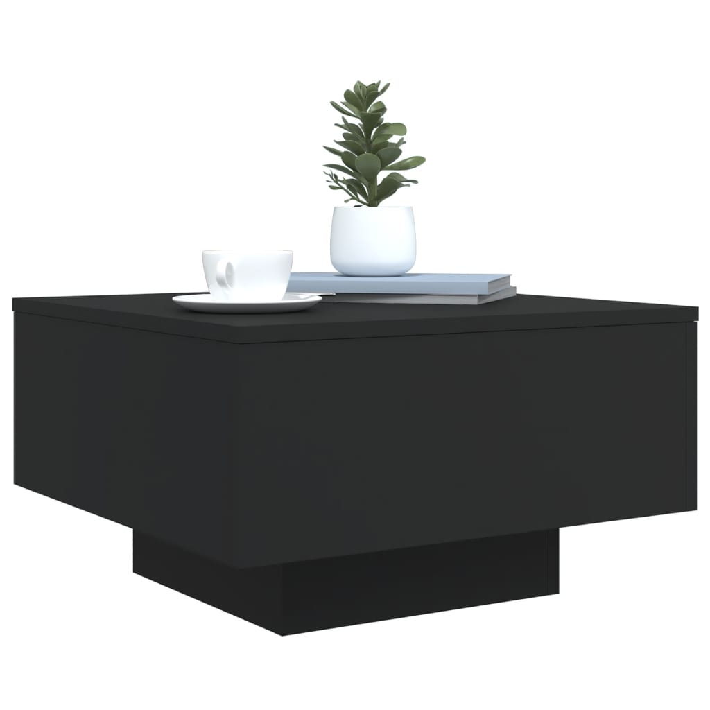 vidaXL kafijas galdiņš, melns, 55x55x31 cm, inženierijas koks