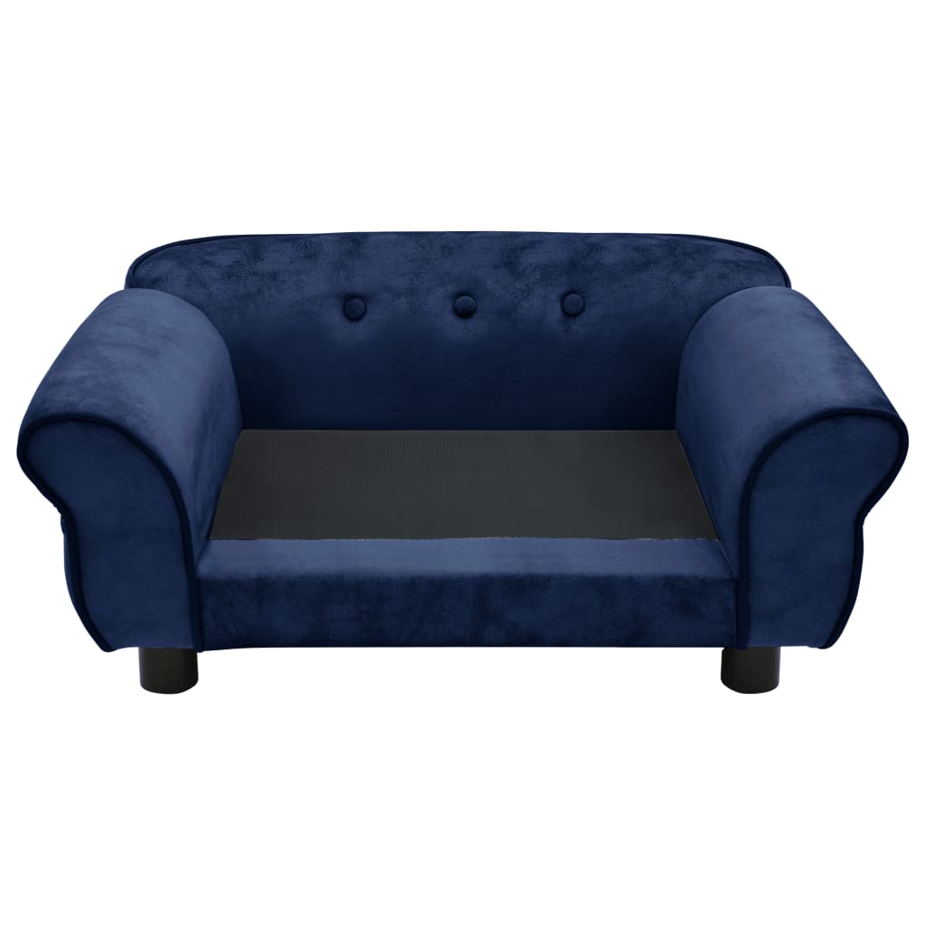 vidaXL dīvāns suņiem, zils, 72x45x30 cm, plīšs