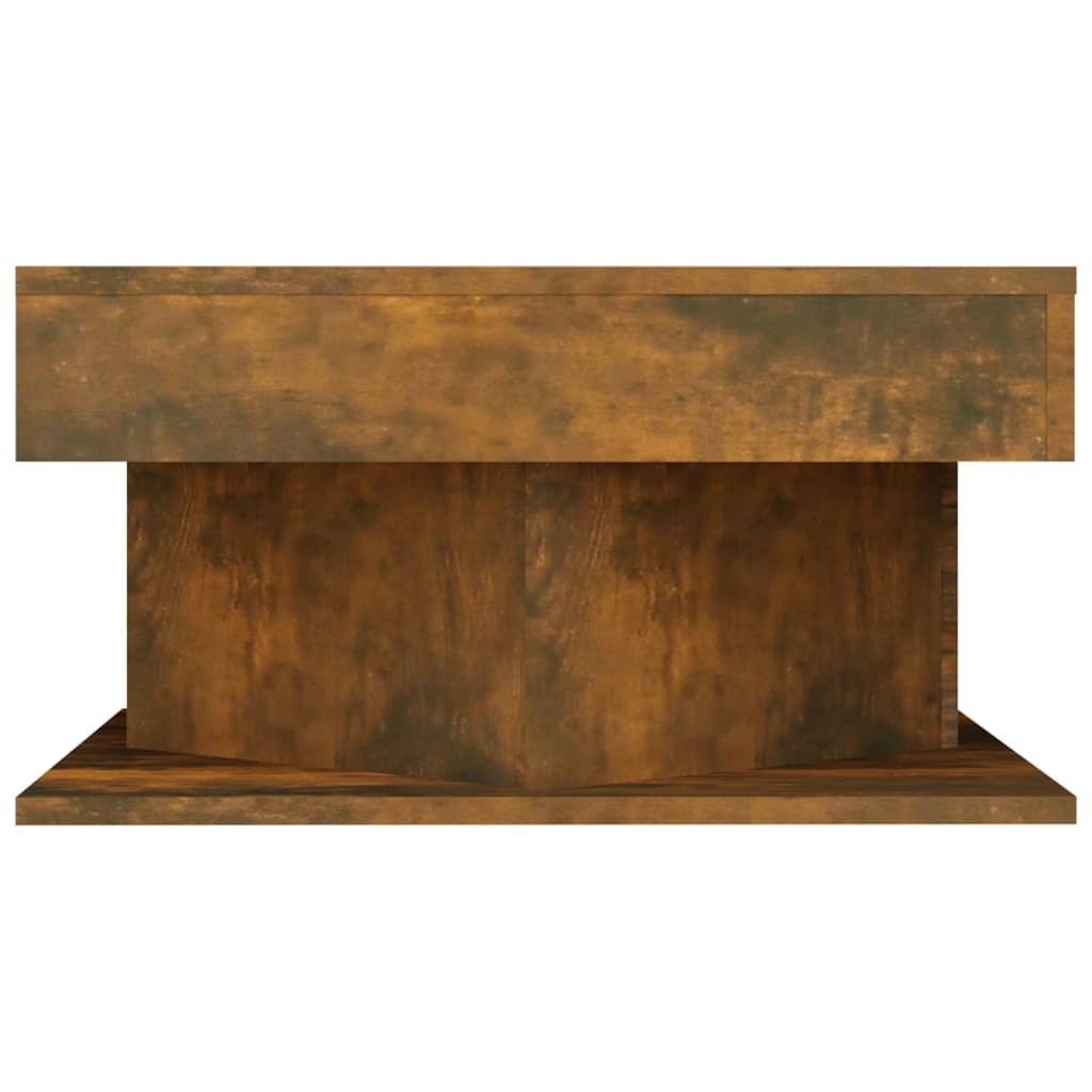 vidaXL kafijas galdiņš, ozolkoka krāsa, 57x57x30 cm, inženierijas koks