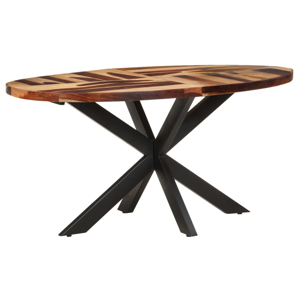 vidaXL virtuves galds, 160x90x75 cm, akācijas koks ar rožkoka apdari