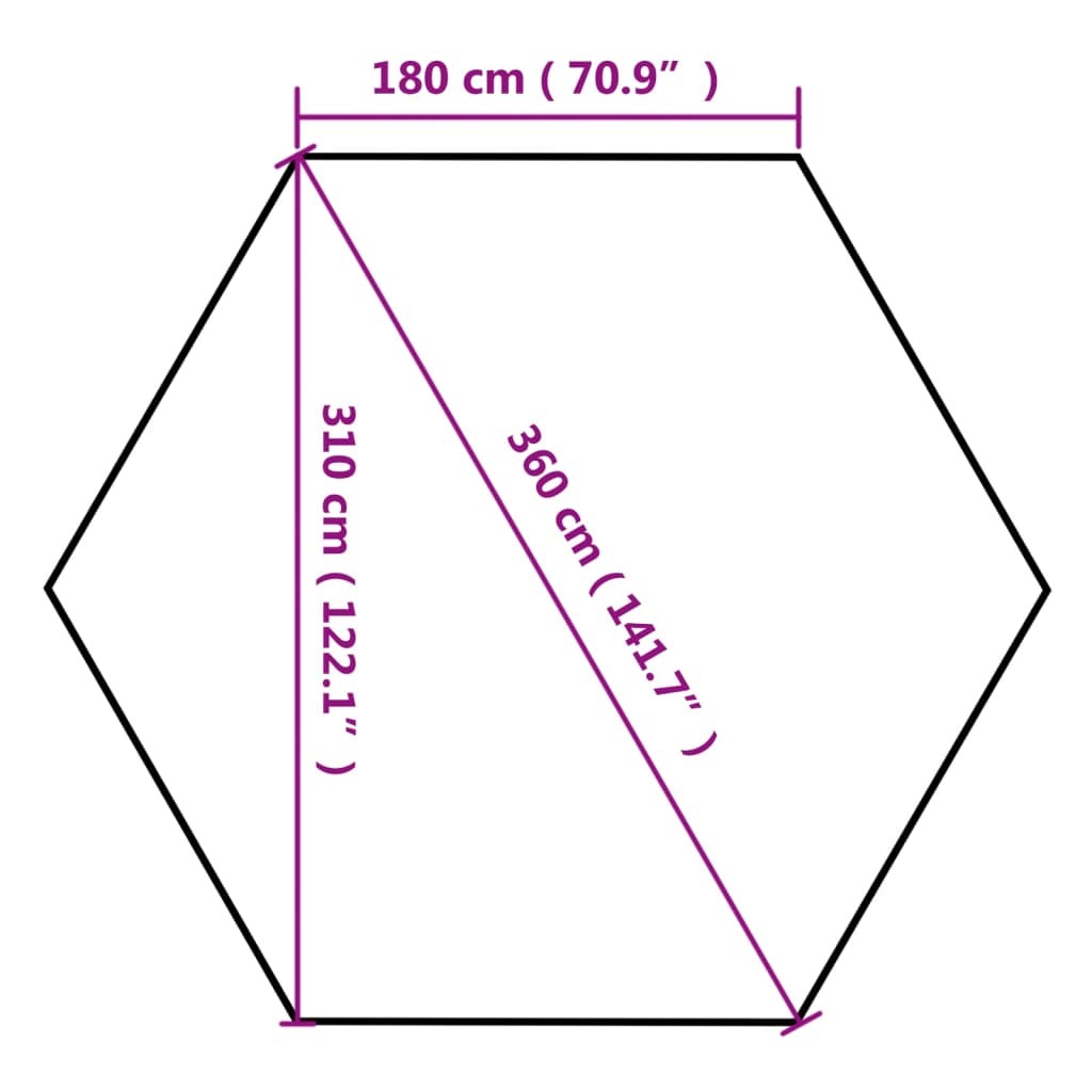 vidaXL nojume ar 6 sānu sienām, ātri uzstādāma, 3,6x3,1 m, pelēkbrūna
