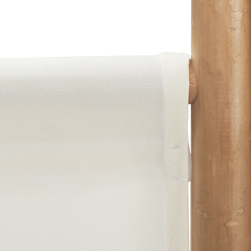 vidaXL istabas aizslietnis, 3 paneļi, 120 cm, bambuss un audekls