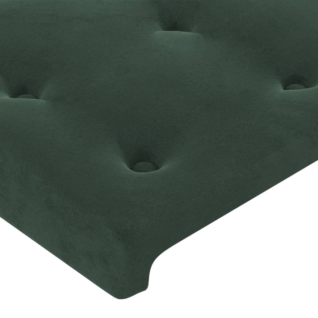vidaXL gultas galvgaļi, 4 gab., 80x5x78/88 cm, tumši zaļš samts