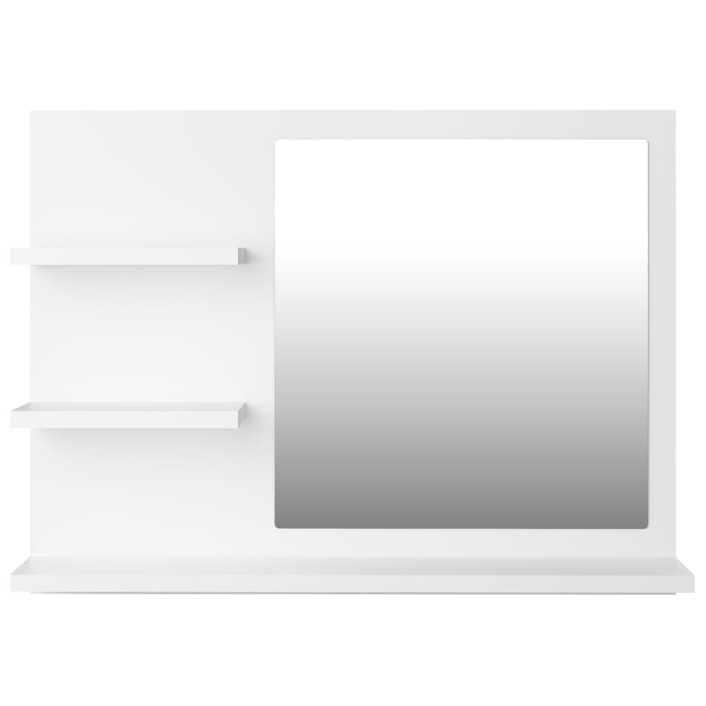vidaXL vannasistabas spogulis, balts, 60x10,5x45 cm, skaidu plāksne