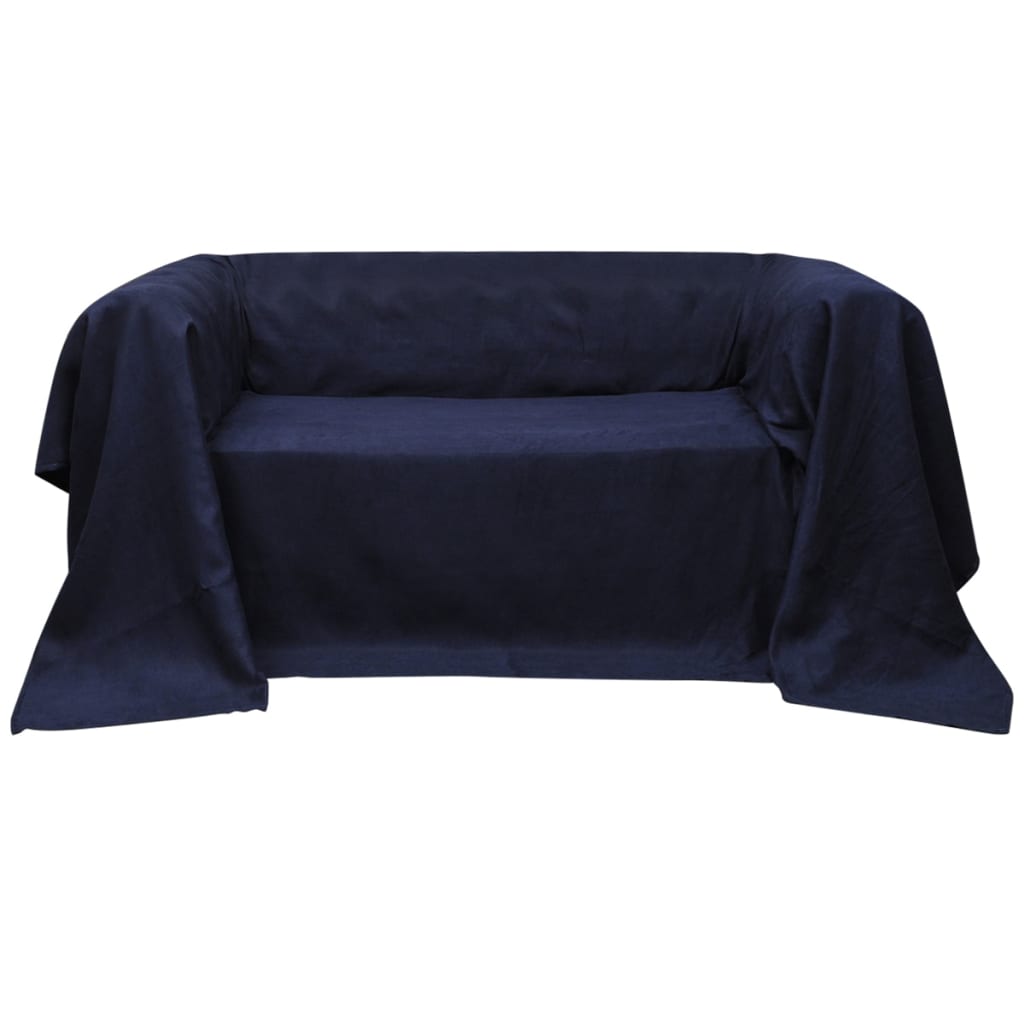 Dīvāna pārvalks, 270 x 350 cm, zils zamšs