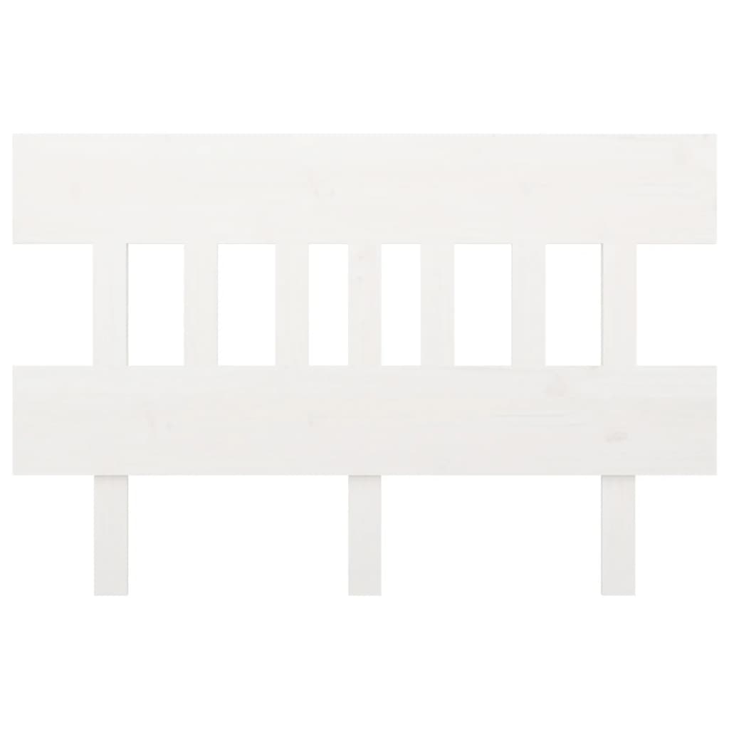 vidaXL gultas galvgalis, balts, 143,5x3x81 cm, priedes masīvkoks
