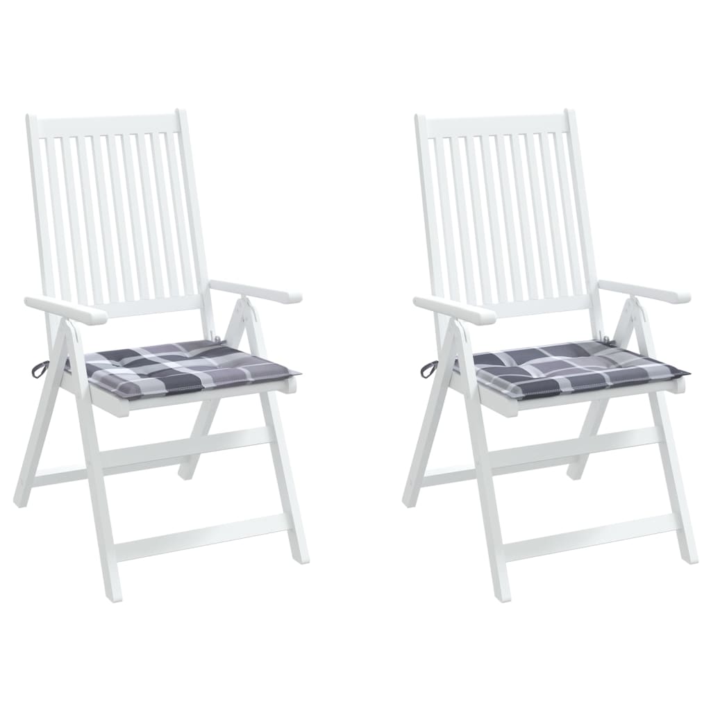 vidaXL dārza krēslu spilveni, 2 gab., četrstūri, 40x40x3 cm, audums