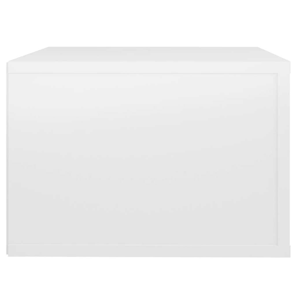 vidaXL sienas naktsskapītis, spīdīgi balts, 50x36x25 cm