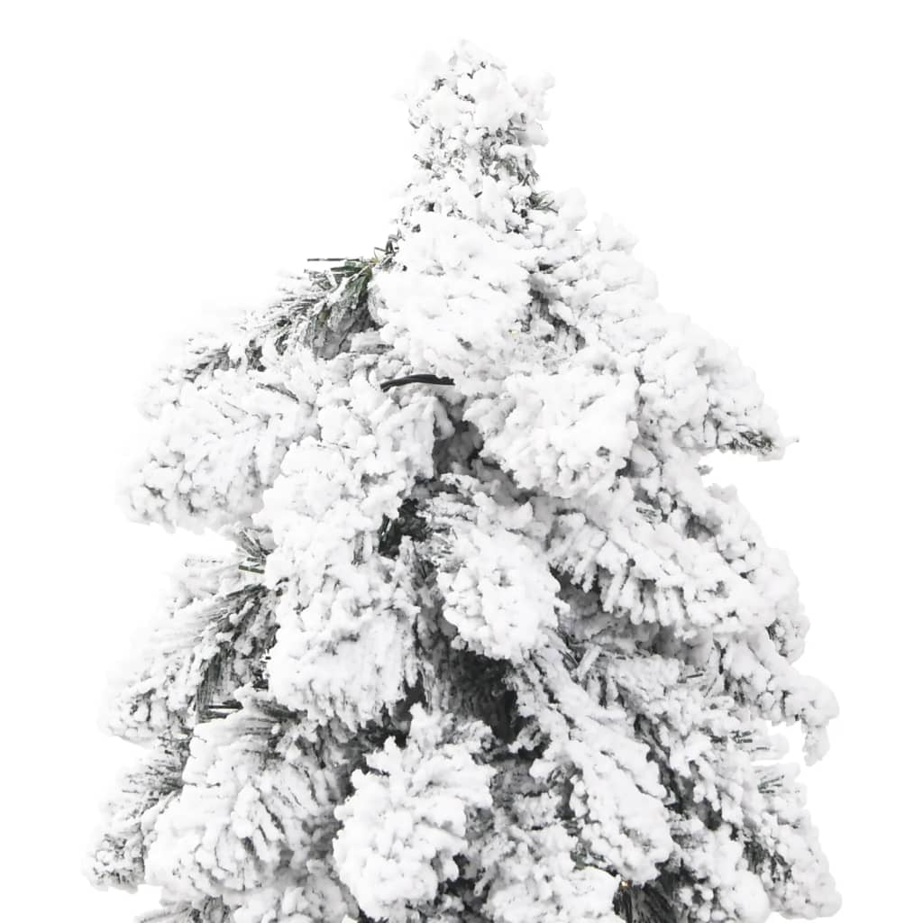 vidaXL izgaismota mākslīgā Ziemassvētku egle ar sniegu, 100 LED, 180cm