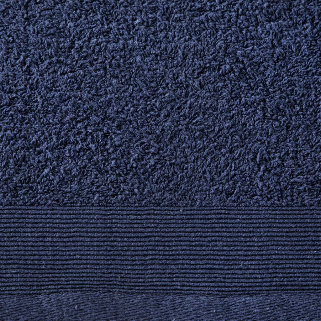 vidaXL dvieļu komplekts, 12 gab., 450 gsm, zila kokvilna