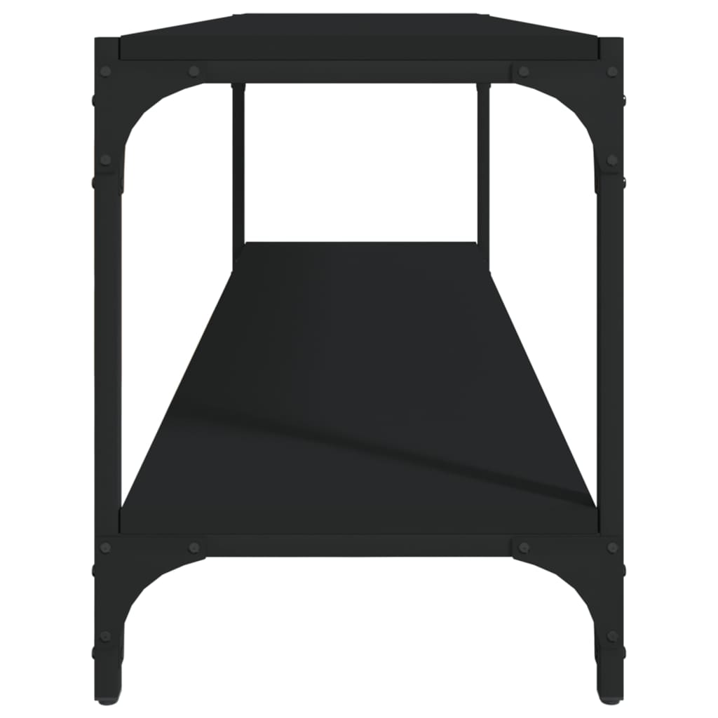 vidaXL TV galdiņš, melns, 100x33x41 cm, inženierijas koks, tērauds