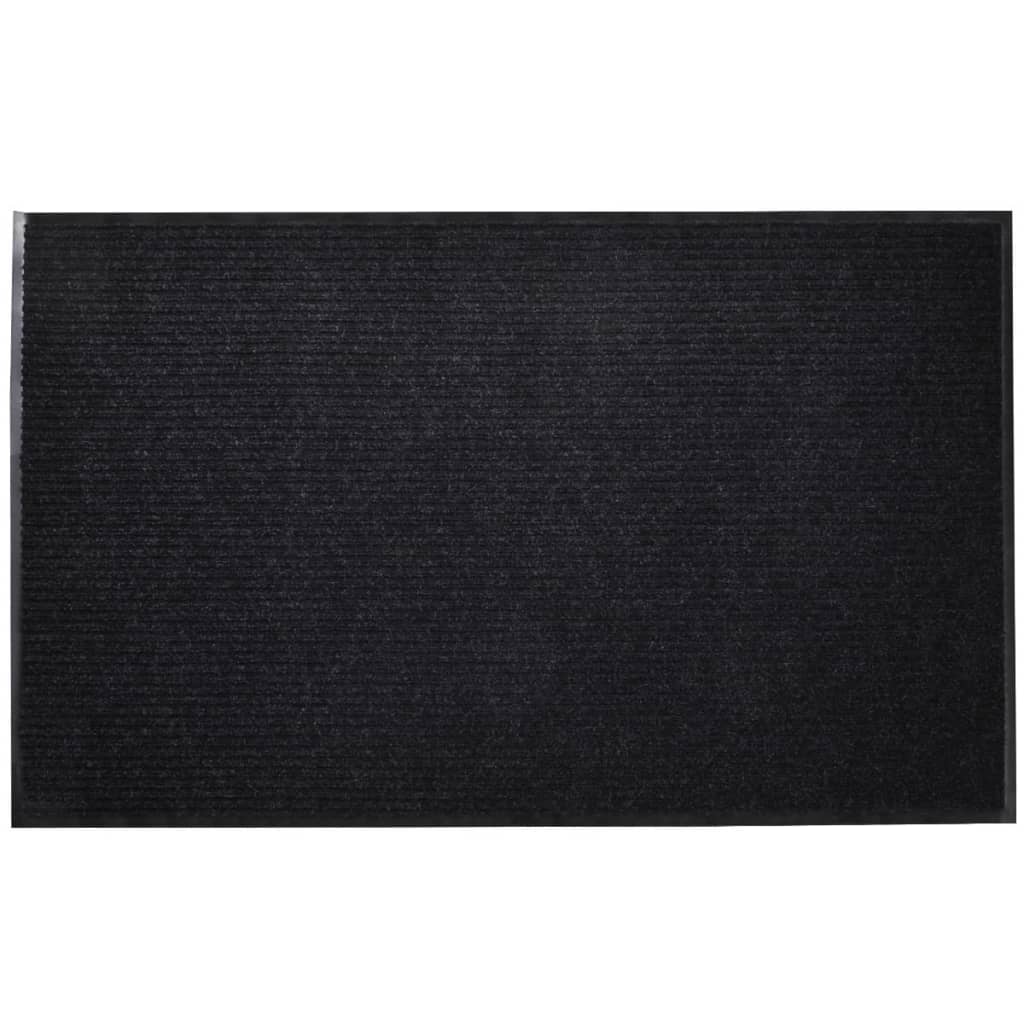 Melns durvju paklājs PVC 90 x 60 cm