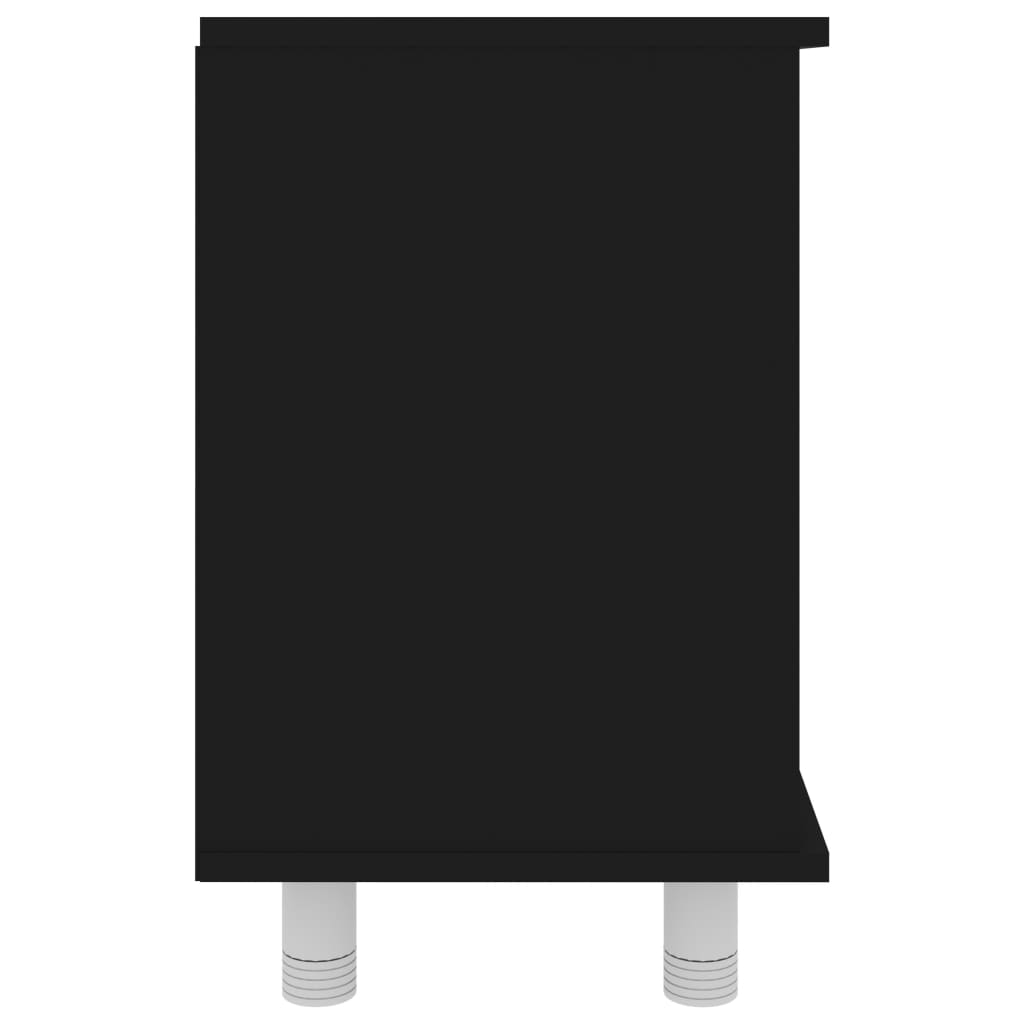 vidaXL vannasistabas skapītis, melns, 60x32x53,5 cm, skaidu plāksne