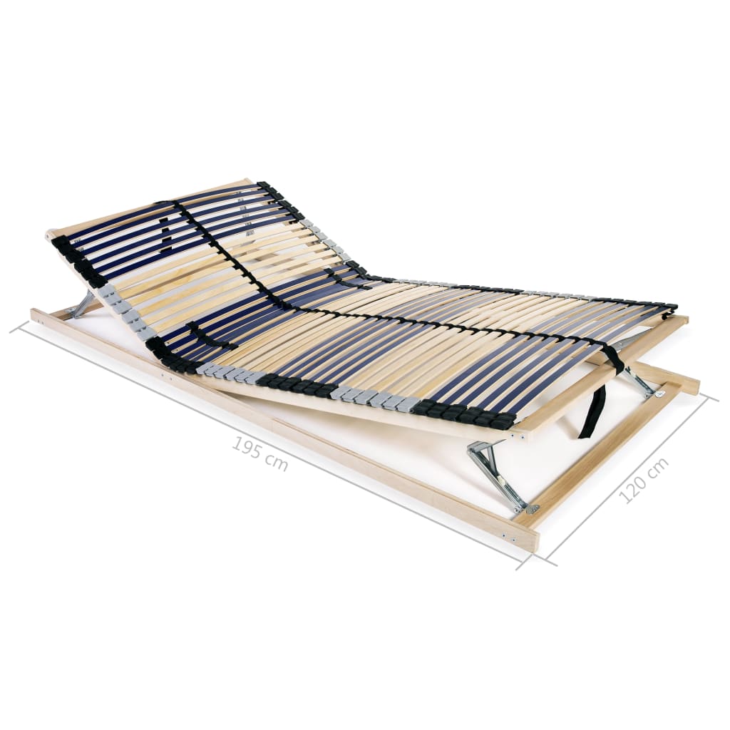vidaXL gultas redeles, 42 līstītes, 7 zonas, 120x200 cm