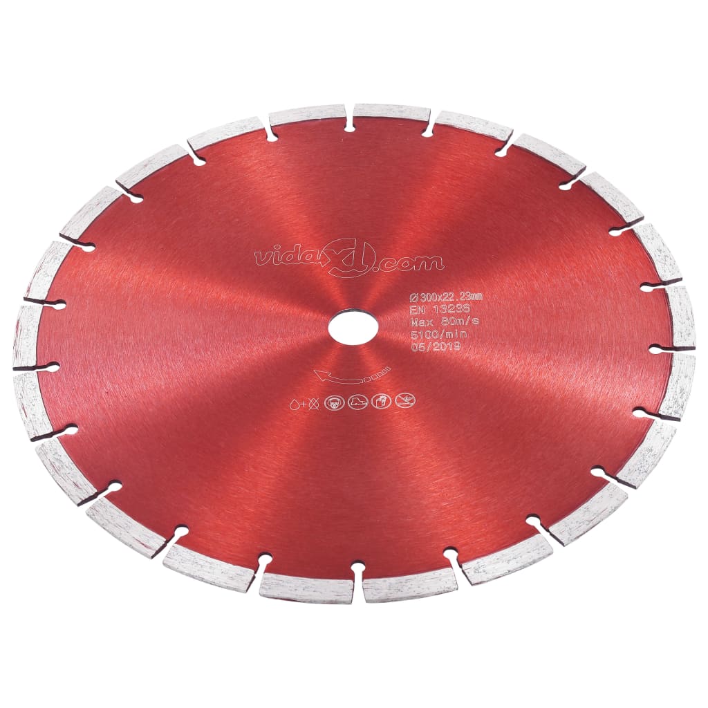 vidaXL dimanta griešanas disks, tērauds, 300 mm