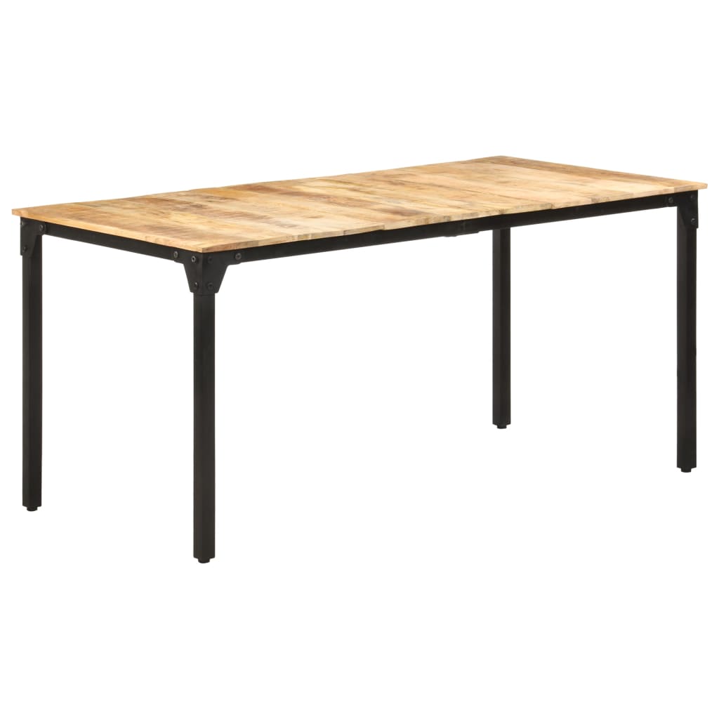 vidaXL virtuves galds, 160x80x76 cm, neapstrādāts mango koks
