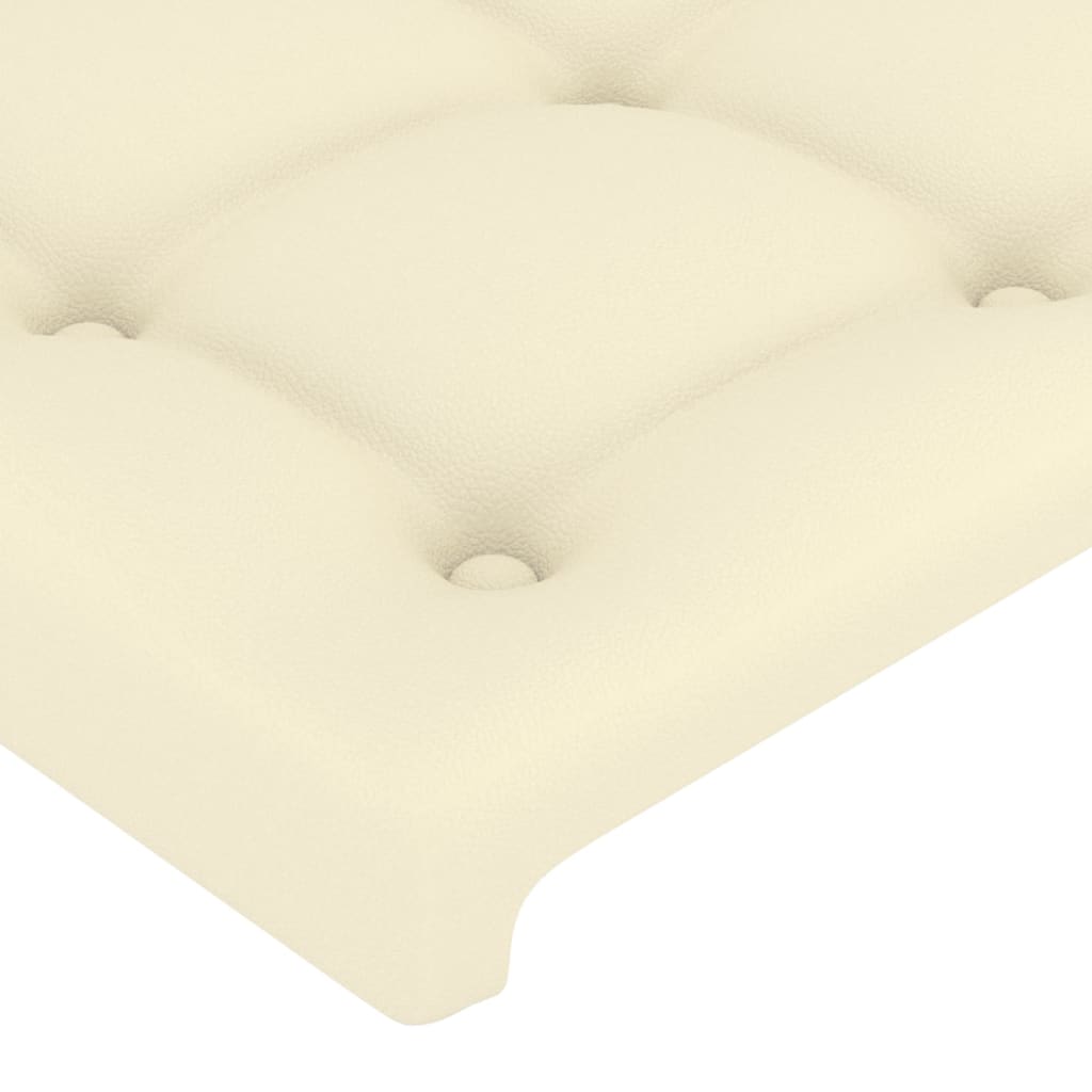 vidaXL gultas galvgalis, 90x5x78/88 cm, krēmkrāsas mākslīgā āda