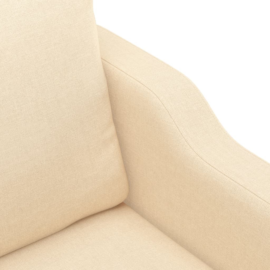 vidaXL atpūtas krēsls, krēmkrāsas, 60 cm, audums