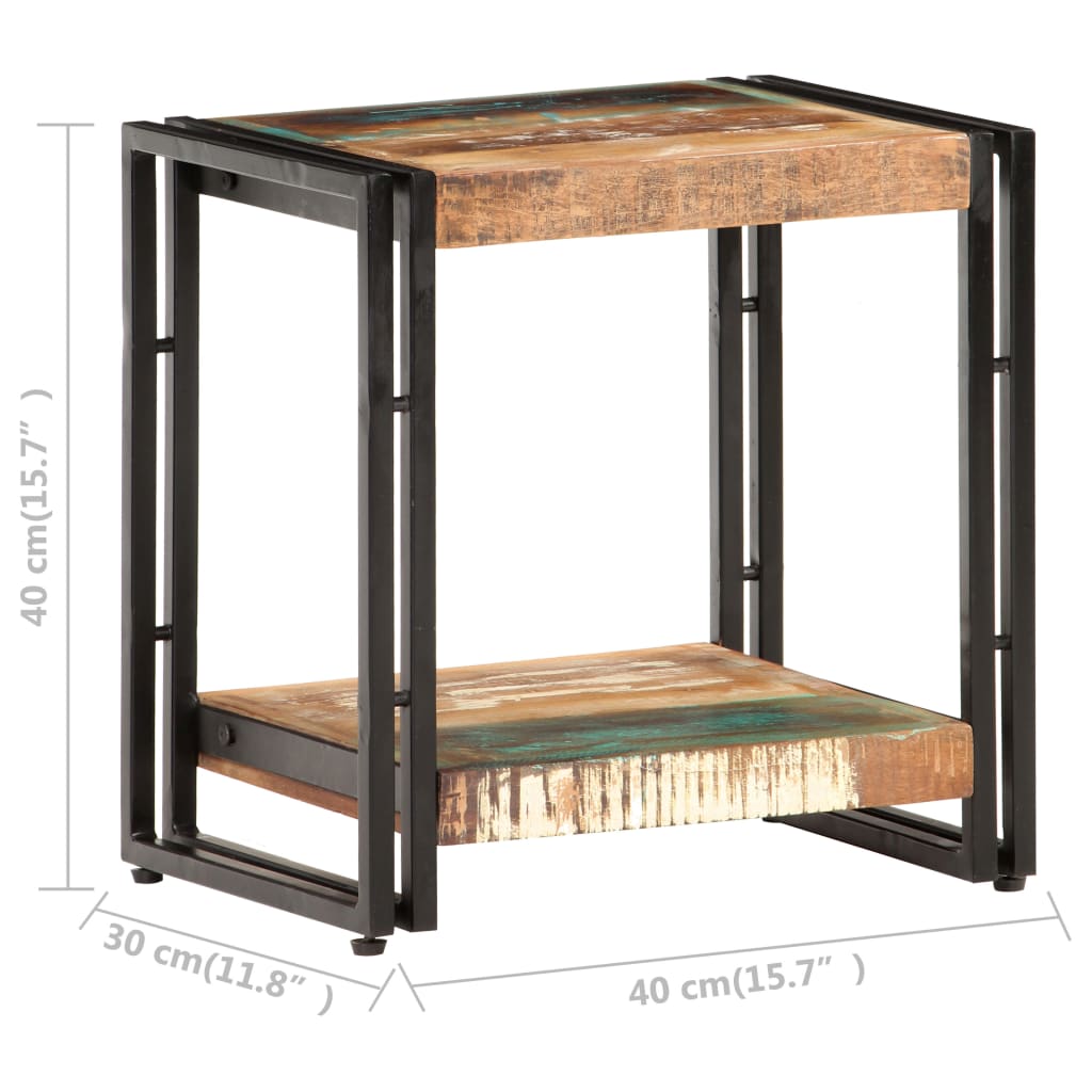 vidaXL galdiņš, 40x30x40 cm, pārstrādāts masīvkoks