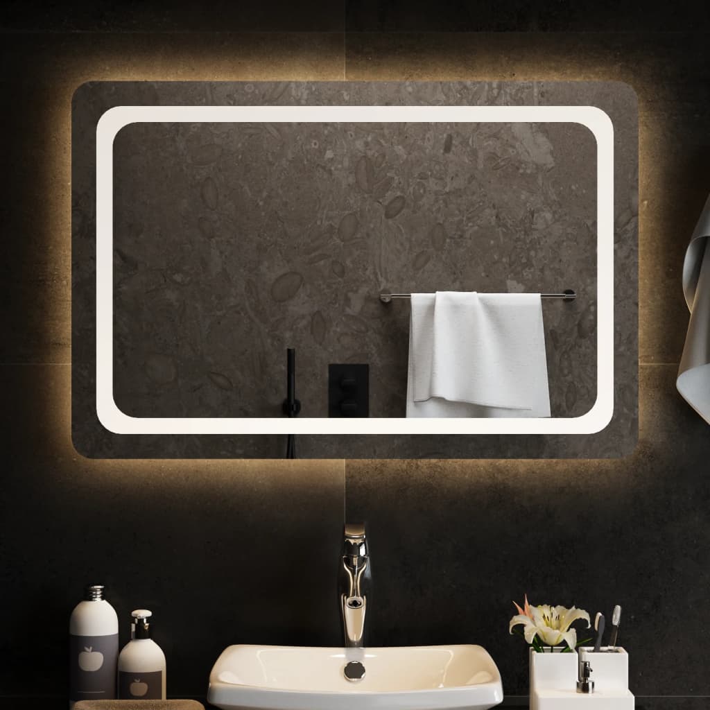 vidaXL vannasistabas spogulis ar LED, 90x60 cm